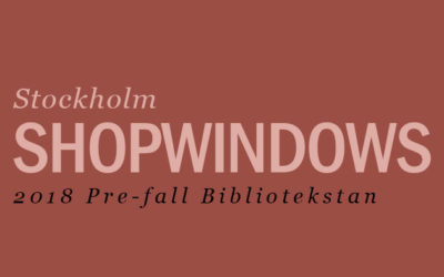 Skyltfönster 2018 Pre-fall Bibliotekstan Fashion Week